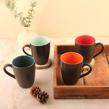 Black Matte Multi Color Milk Mug