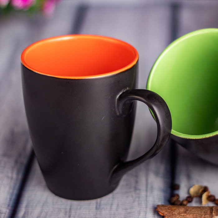Black Matte Multi Color Milk Mug