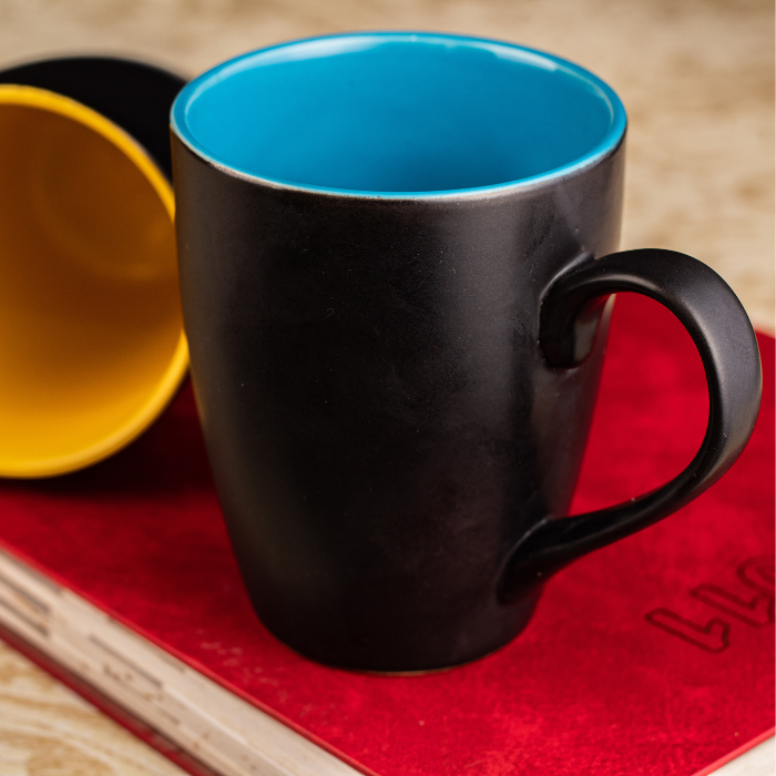Black Matte Multi Color Milk Mug