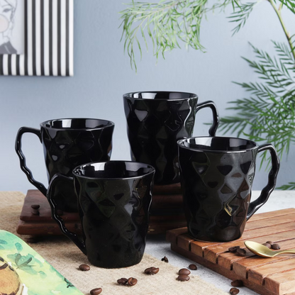 Black Diamond Cut Tea Mug